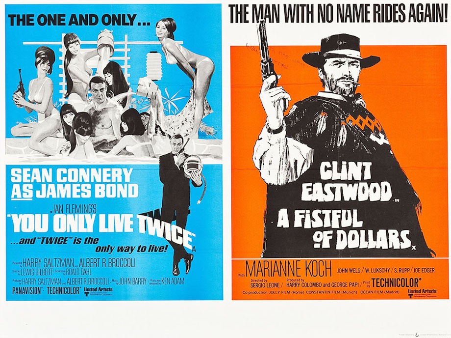 Fistful of dollars double bill poster with You Only Live Twice