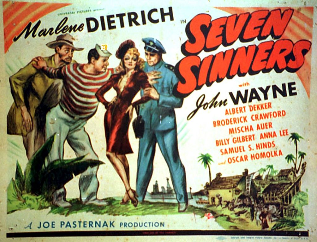 John Wayne & Marlene Dietrich in Seven Sinners