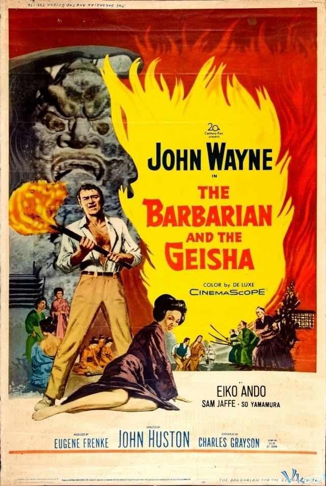 The Barbarian & The Geisha movie poster with John Wayne