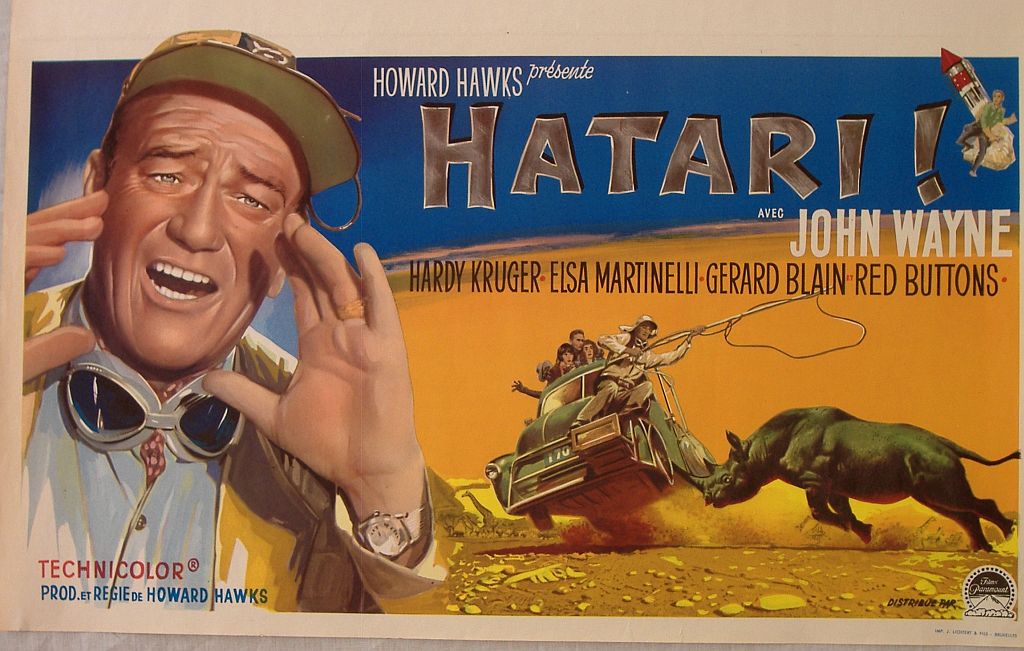 Hatari poster with John Wayne