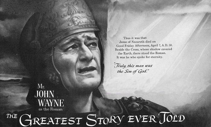 Greatest Story Ever Told John Wayne Poster