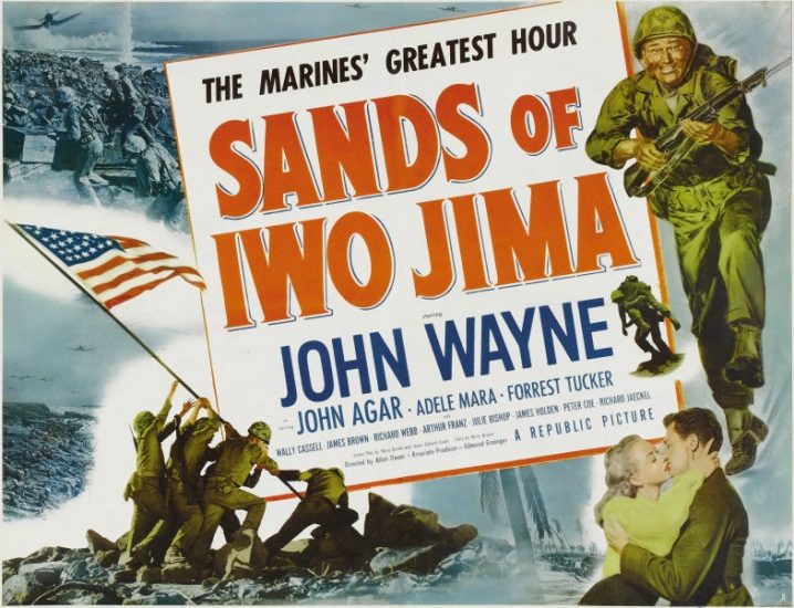 John Wayne movie poster for Sands of Iwo Jima