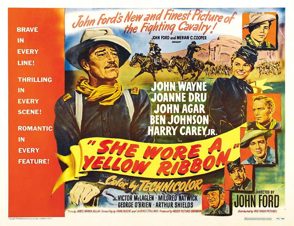 John Wayne in She Wore A Yellow Ribbon movie poster