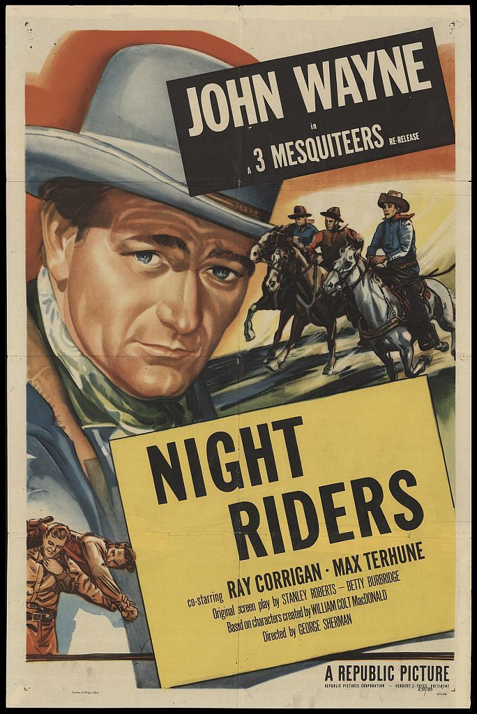 The Night Riders with John Wayne poster