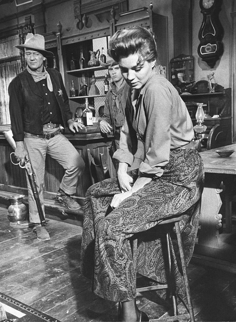 Angie Dickinson & John Wayne in Rio Bravo image