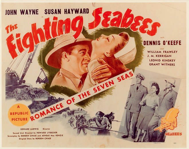 The Fighting Seabees with John Wayne poster