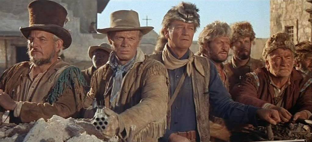 The Alamo scene with Richard Widmark and John Wayne