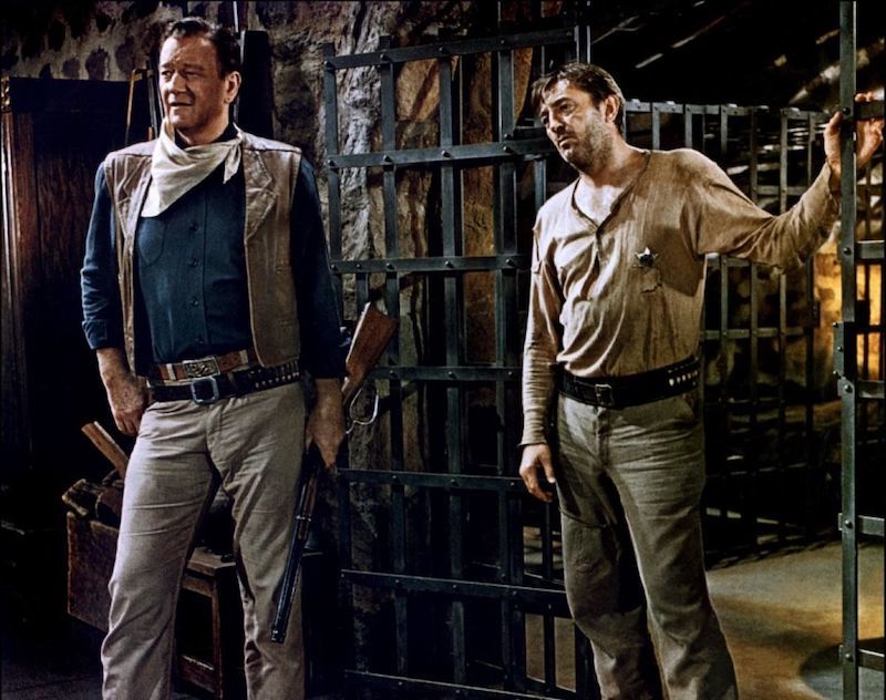 Robert Mitchum & John Wayne in El Dorado