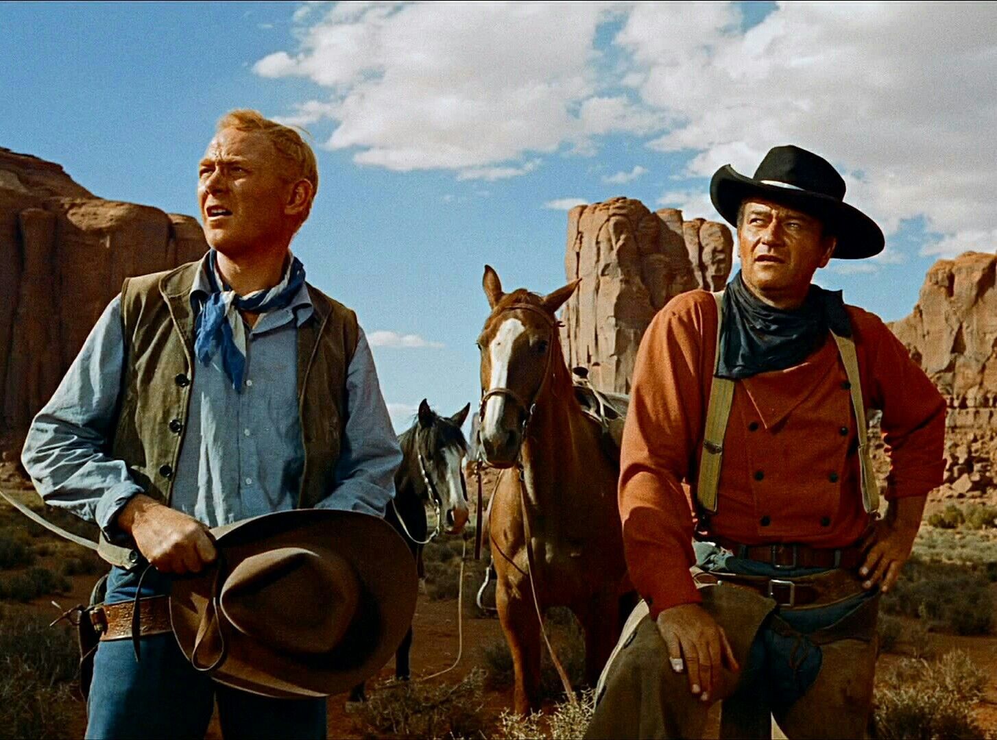 Harry Carey Jr & John Wayne in The Searchers