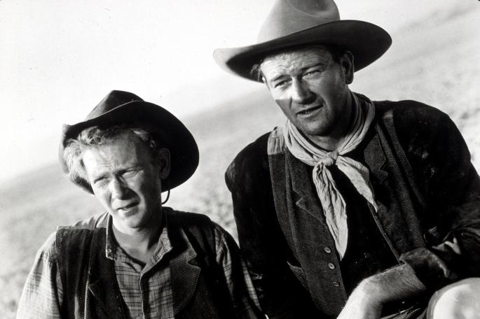 Harry Carey jr & John Wayne in The Three Godfathers