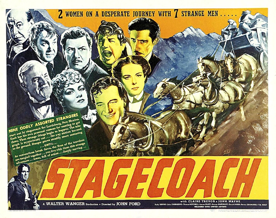 Stagecoach 1939 with John Wayne & Claire Trevor poster
