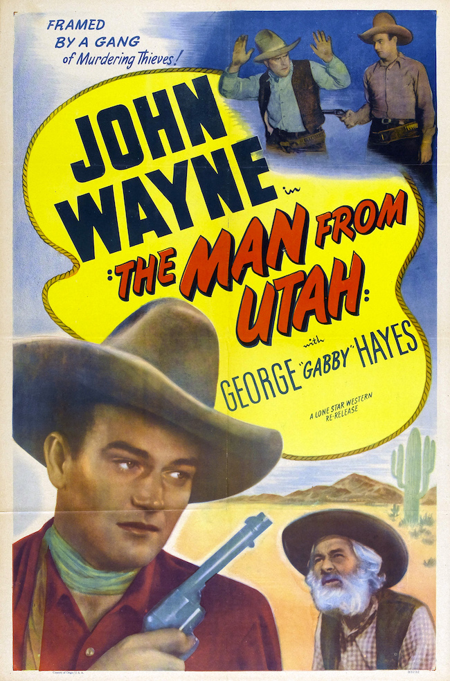 John Wayne in The Man From Utah poster