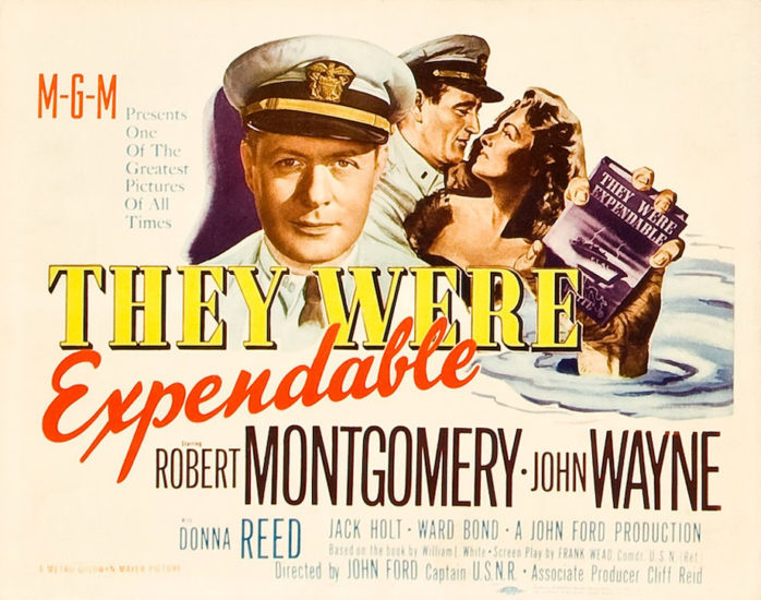 Movie poster for John Wayne in They Were Expendable