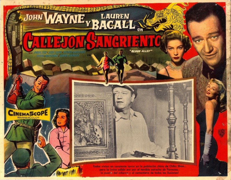 John Wayne foreign movie poster for Blood Alley