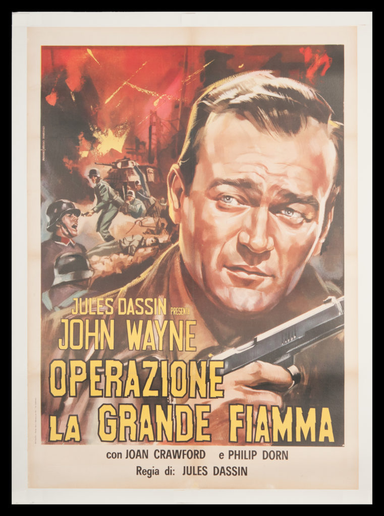 John Wayne foreign movie poster Reunion in France