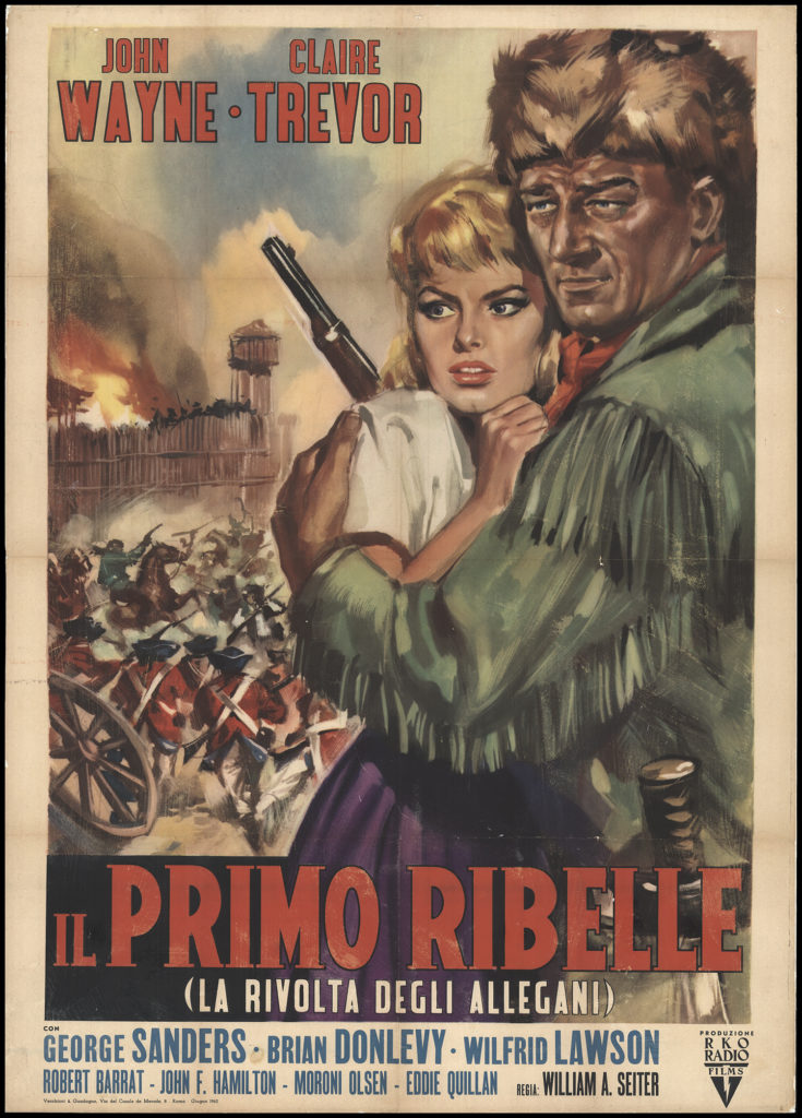 Allegheny Uprising with John Wayne Italian poster 