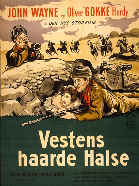 The Fighting Kentuckian with John Wayne bu the Norwegian poster Vestens Harde Halse