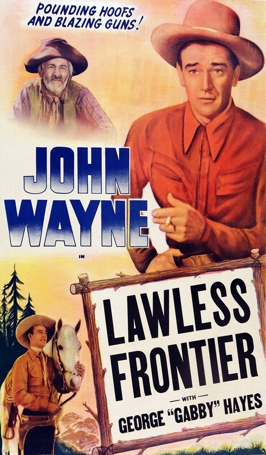 John Wayne and Gabby Hayes in The Lawless Frontier