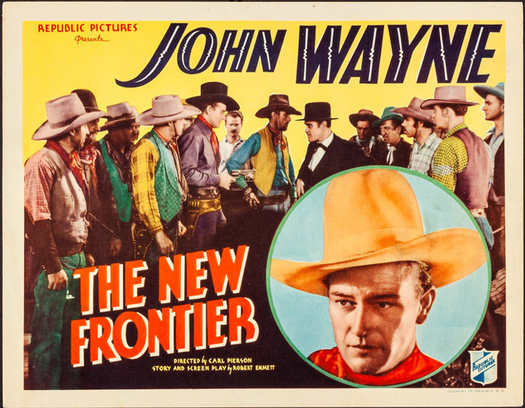 John Wayne 1930s western The New Frontier lobby card