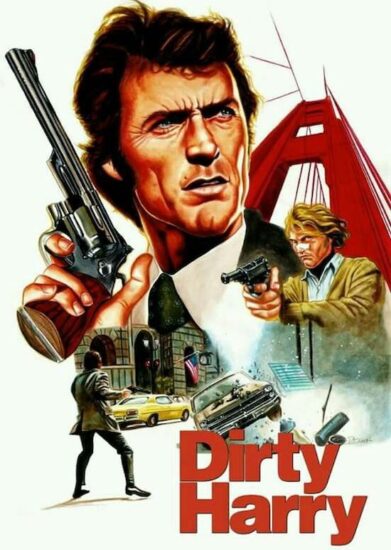 Dirty Harry movie poster with Clint Eastwood