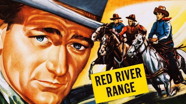 Poster of John Wayne in Red River Range movie