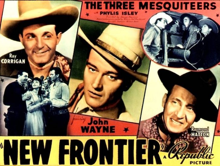 Posster for movie "New Frontier" with John Wayne