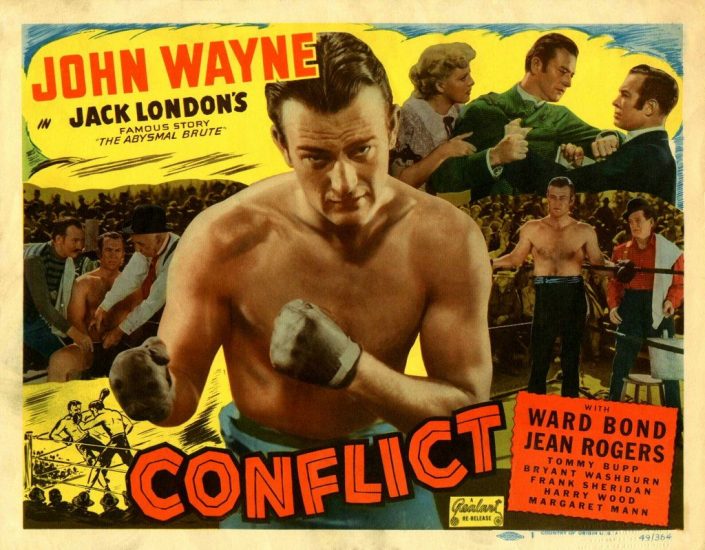 Conflict 1936 movie lobby card with John Wayne