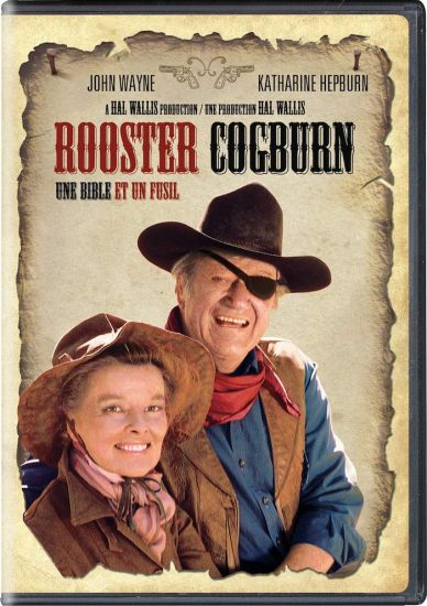 John Wayne & Katherine Hepburn in Rooster Coburn - a cover of the blue ray 