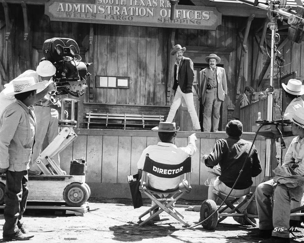 Filming The Wild Bunch with back view of Sam Peckinpah